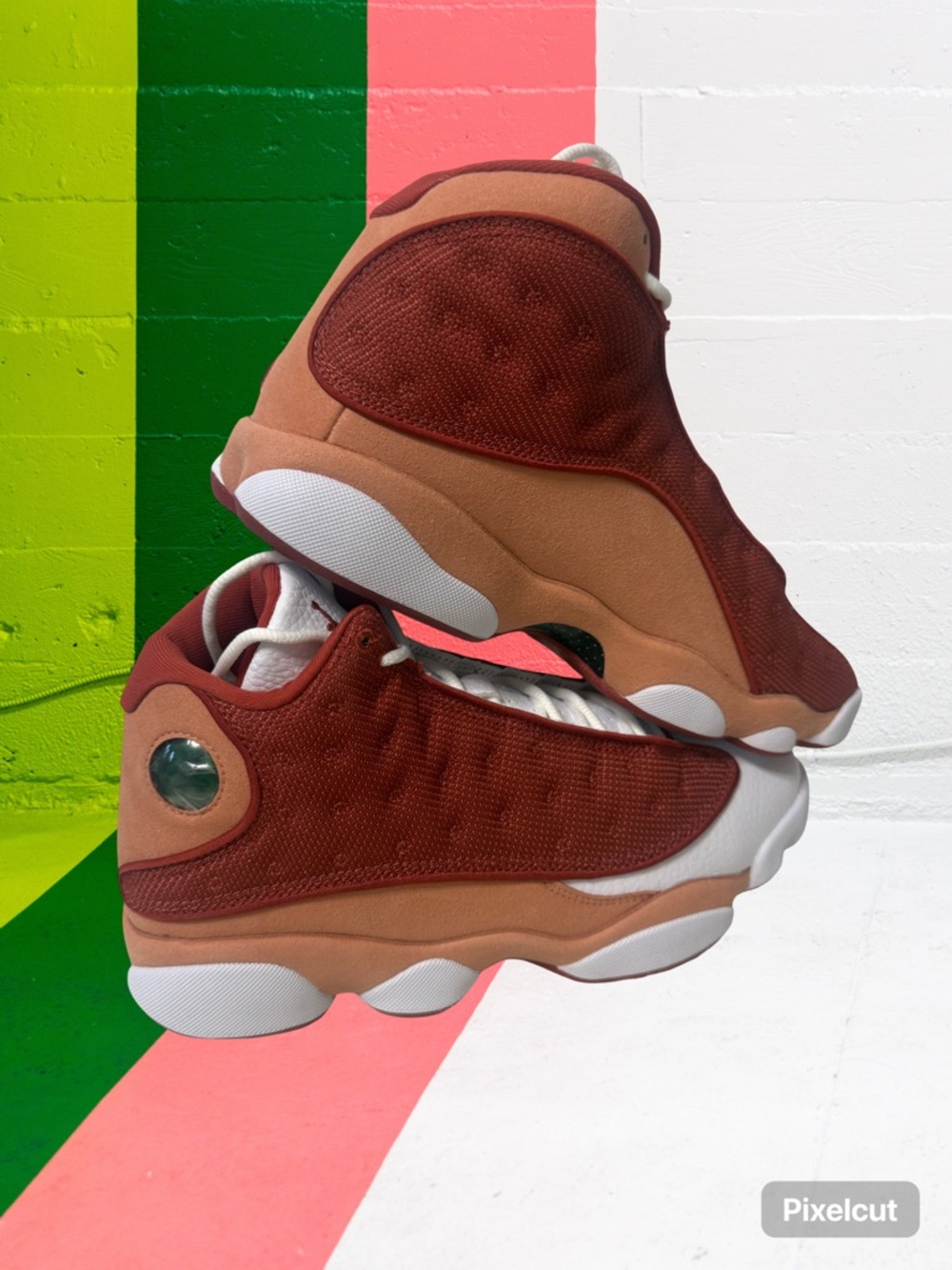 Maroon and Tan Retro Basketball Sneakers